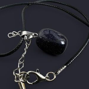 Blue Goldstone Pendant Necklace